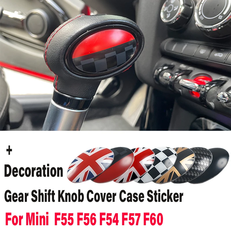 John Cooper Works Style Car Gear Shift Knob Panel Decoration Stickers Cover For MINI Cooper S JCW F54 F55 F56 F57 F60 Countryman