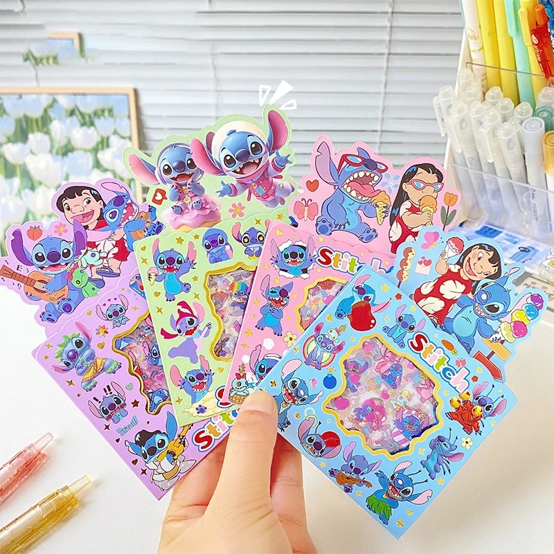 

24/48 упаковок Kawaii Disney Stitch наклейки милый скрапбукинг DIY дневник декоративная уплотнительная наклейка альбом Stick Label