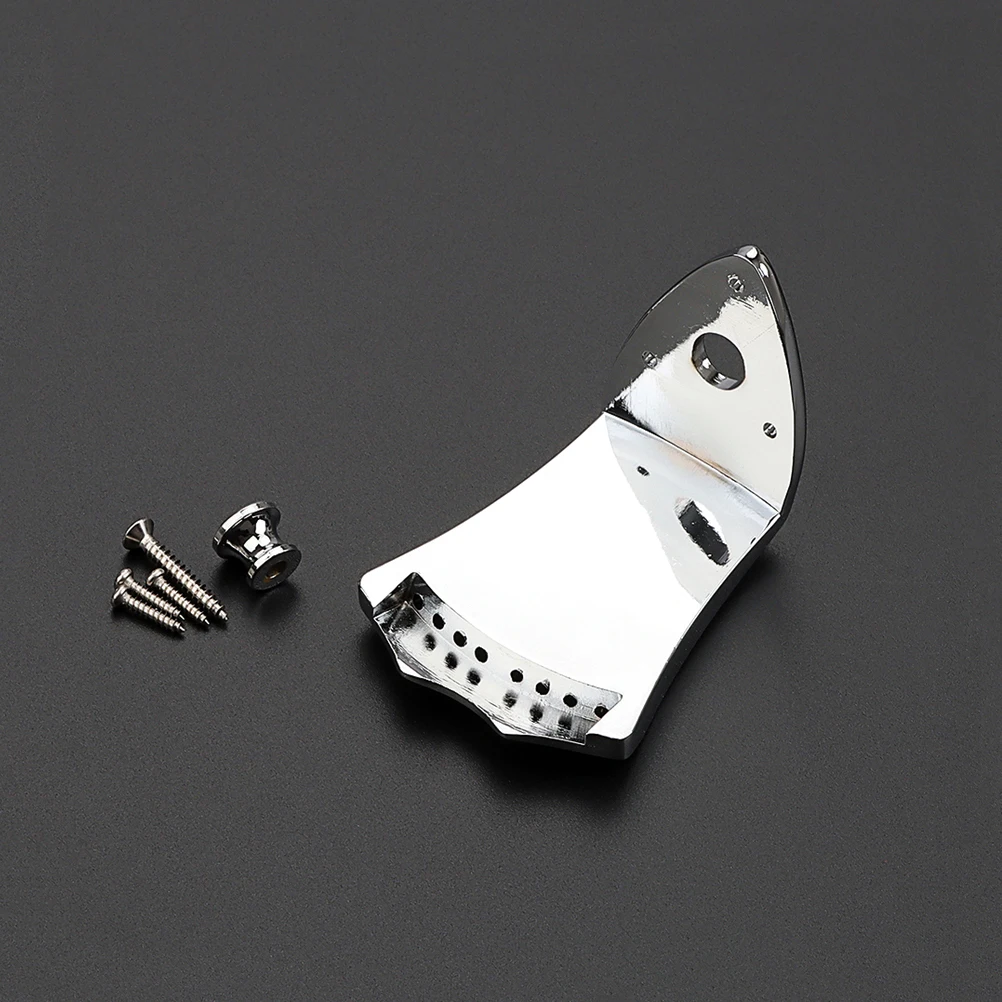 

1 Set Metal Mandolin Tailpiece Replacement Heavy-Duty Durable Upgrade Part For Standard String Instrument Folk Tone Improvement