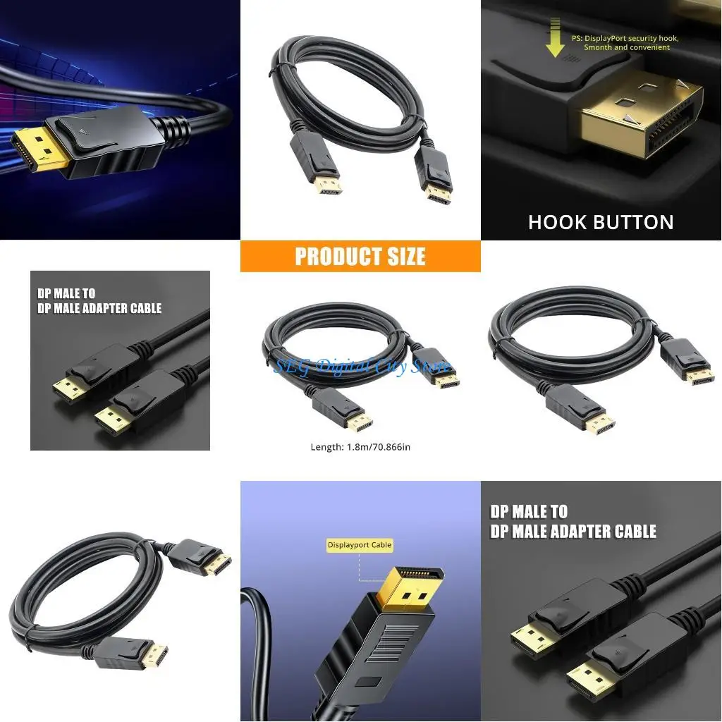 

U75B 4K to 1.4 Cable 4K@60Hz 3840x2160 Male to Male for Gaming Laptop Monitors