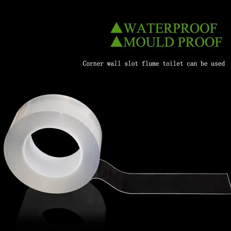 Kitchen Bathroom Shower Waterproof Mould Proof Tape Sink Bath Sealing Strip Tape Self Adhesive Waterproof Adhesive Nano Tape