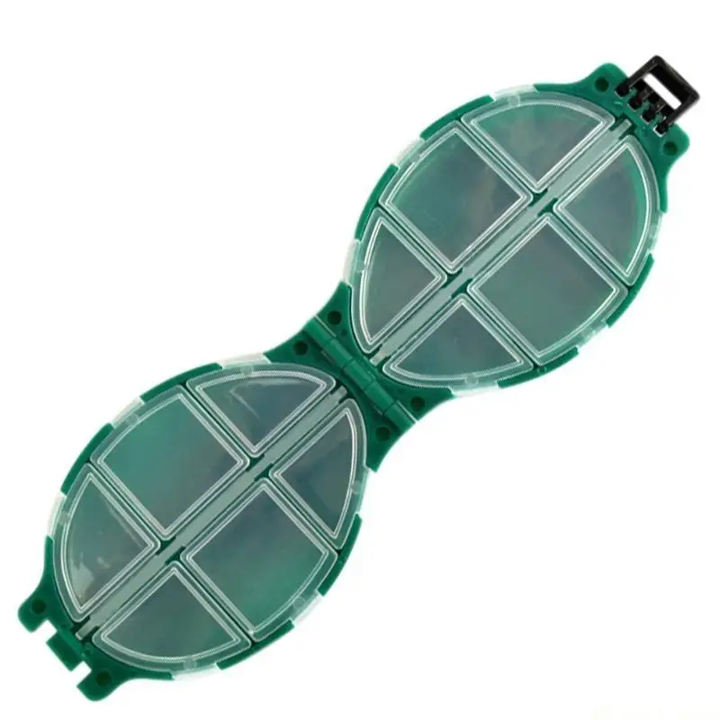 

31BE 12 Compartments for Turtle Fishing Lure Hooks Storage Tackle for Case Pocket Too