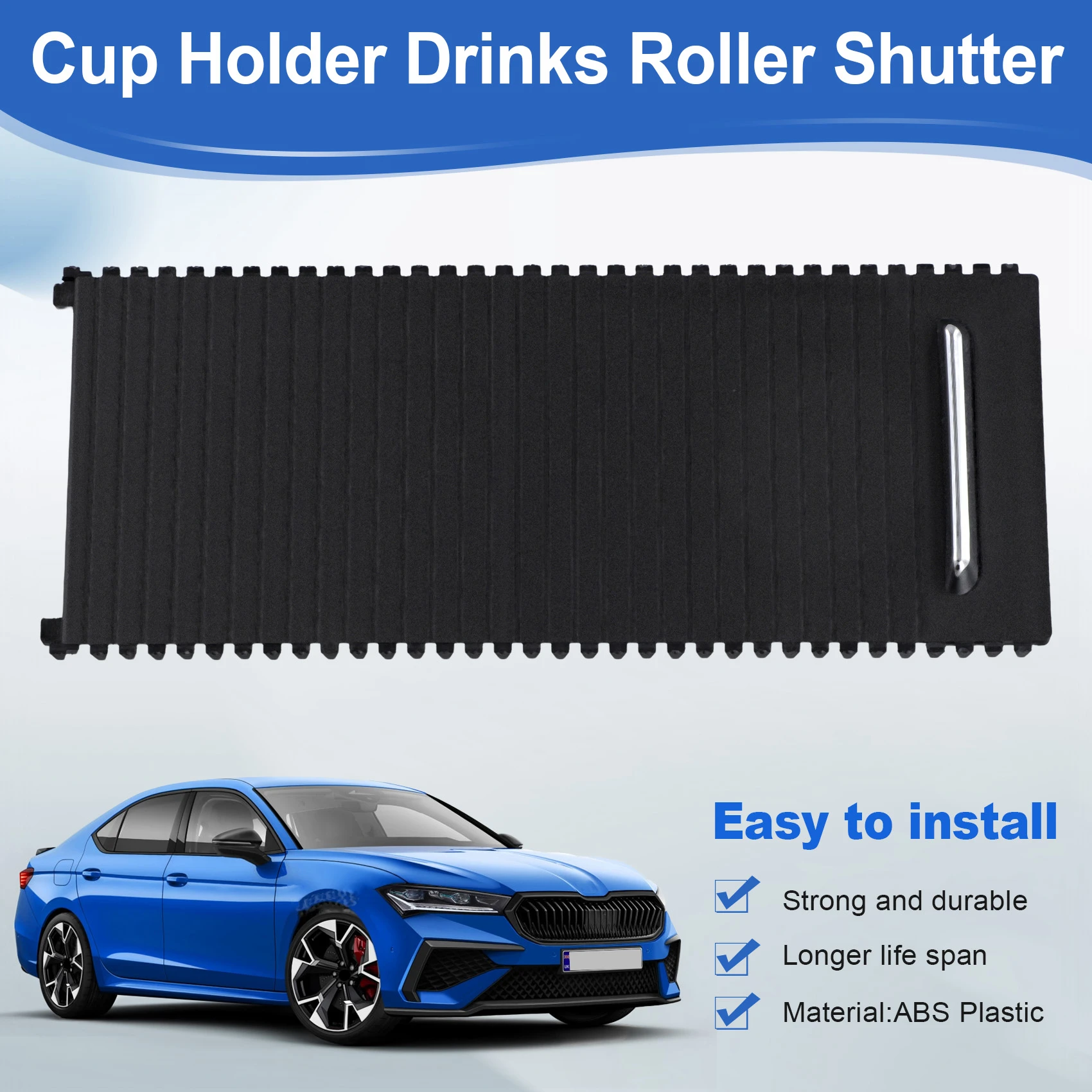 Car Interior Center Console Blind Cup Holder Drinks Roller Shutter for Skoda Superb 2009-2015 3T08625319B9