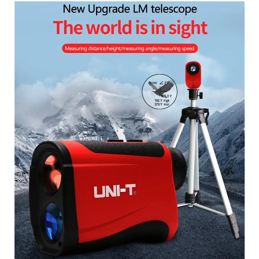 Imagem -04 - Uni-t Telescópio de Golfe Medidor de Distância a Laser Portátil Telescópio Laser Rangefinde Uni-t Lm600 Lm800 Lm1000 Lm1200 Ângulo de Altitude