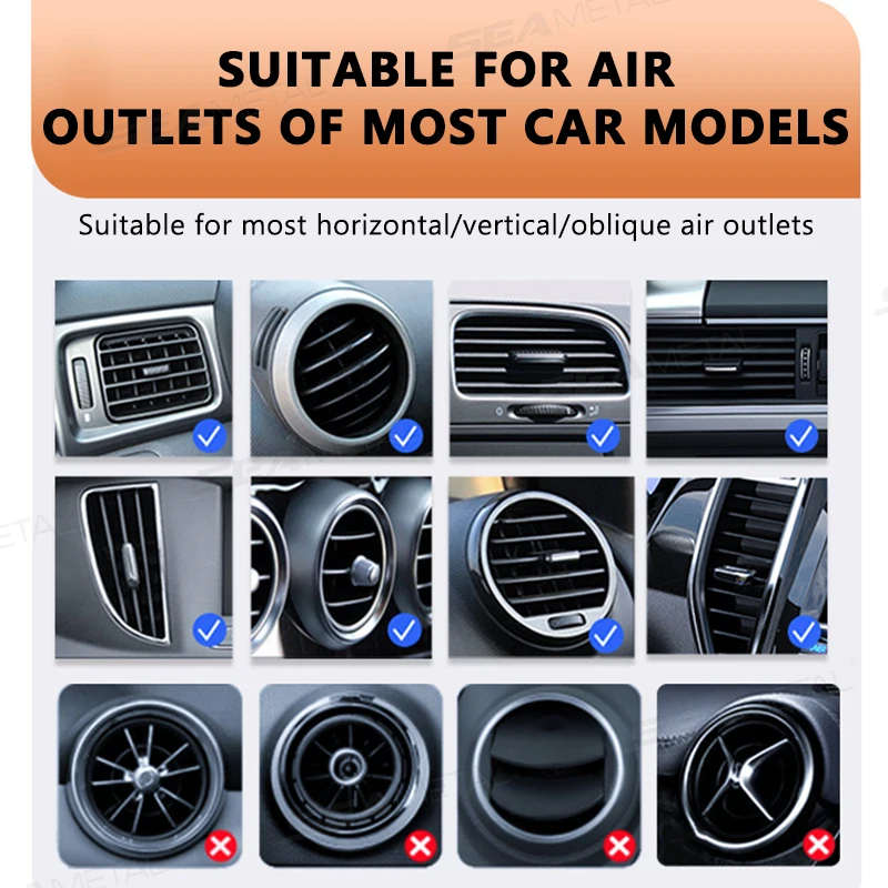 SEAMETAL Car Cup Holder Air Outlet Vent Drink Bracket Foldable Auto Drink Rack Stand For Water Bottles Stable Auto Organizer image 6