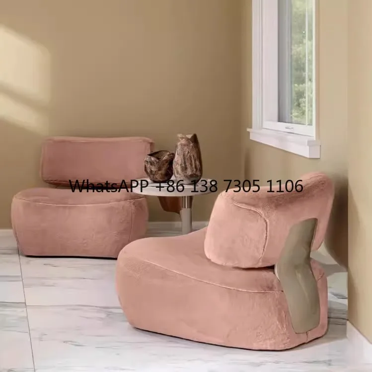 Wabi Sand Wind Luie enkele bank Metalen vrijetijdsfauteuil Eenvoudige moderne woonkamer Creatieve bank