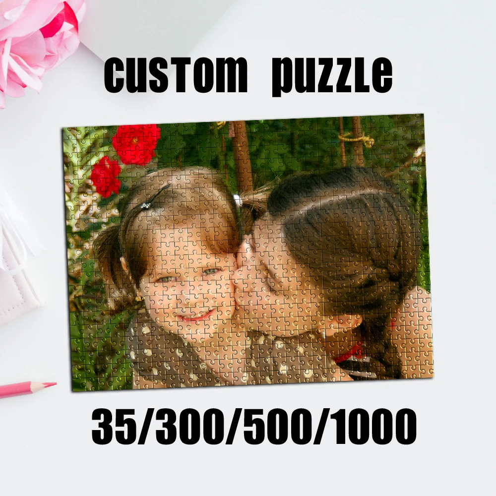 35/300/500/1000 Stück Personalisiertes Foto-Puzzle für die Familie, Individuell Anpassbar für Papa, Großmutter, Großvater, Patin