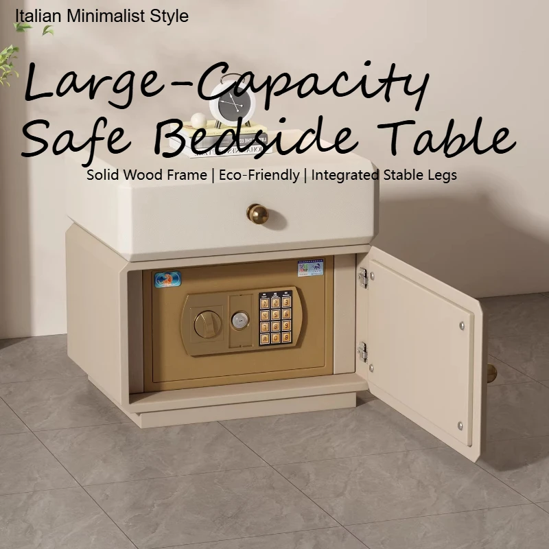 

Modern Fashion Bedside Table With Drawers Guard Against Theft Nightstands Strongbox Luxury Modern Bedroom Solid Wooden Furniture