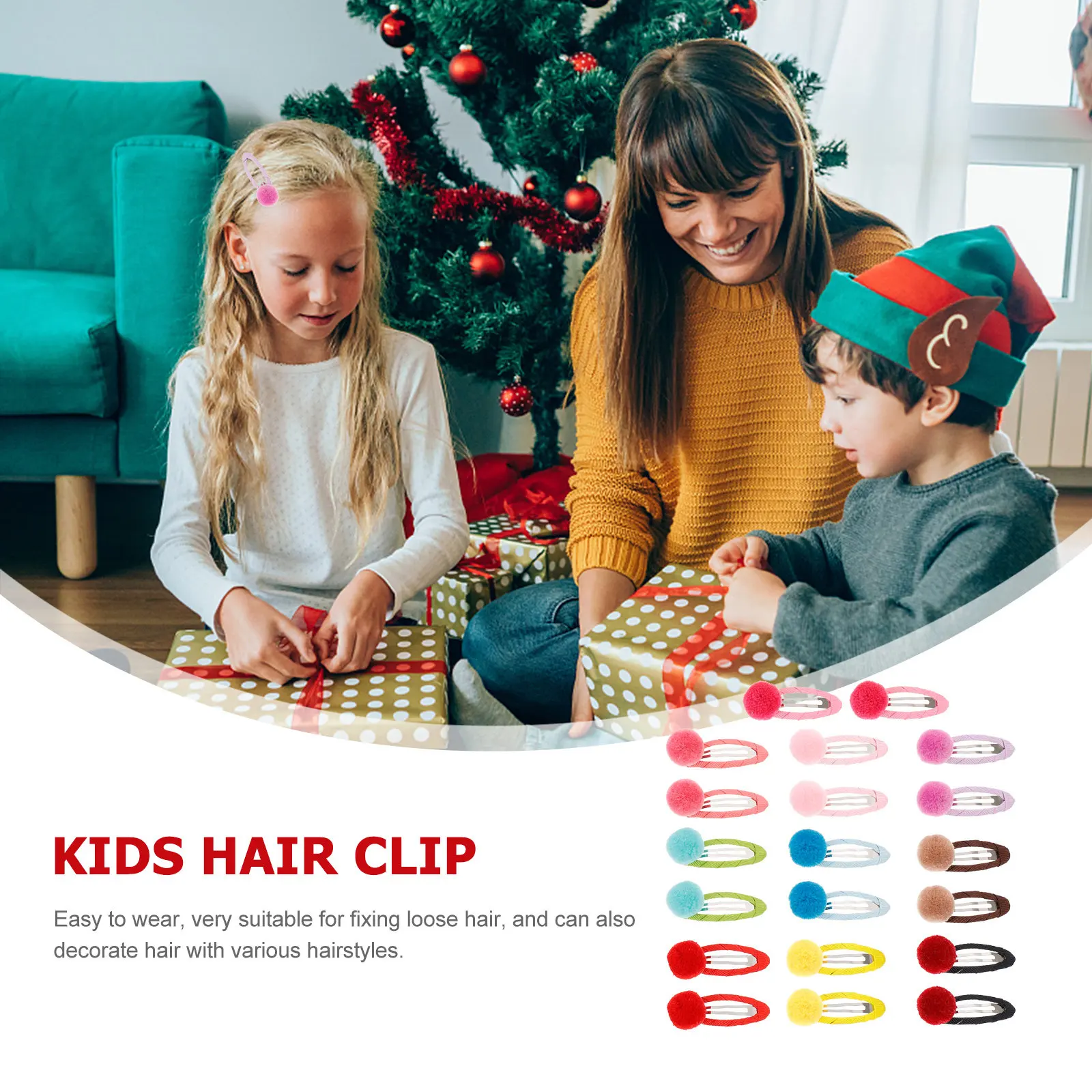 

20Pcs Toddler Hair Clips Flower Printing Assorted Colors Kids Hair Accessories Little Girl Barrettes