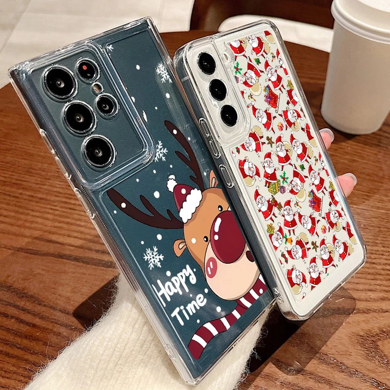 عيد ميلاد سعيد سيليكون قضية الهاتف لسامسونج غالاكسي A17 A55 A56 A16 A26 A36 A35 A15 S25 حافة S23 S24 الترا S22 S24 FE غطاء #3