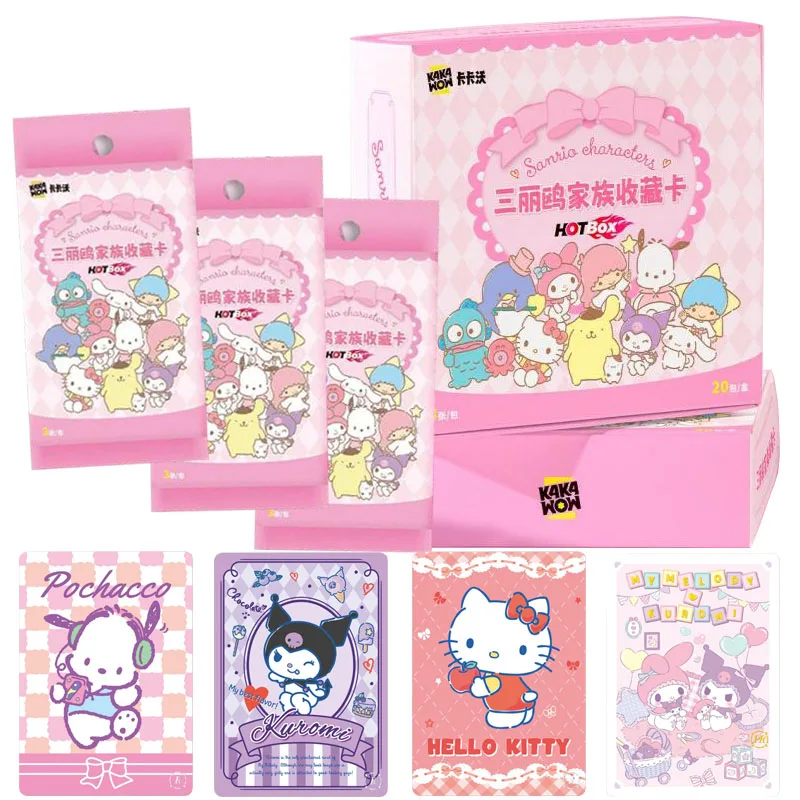 New Sanrio Trading Cards Booster Box Hello Kitty My Melody Cinnamoroll Character Peripheral Card Toy Children Xmas Birthday Gift