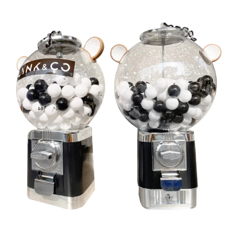 

Coin Operated Candy Vending Mechanical Gumball Machine For Bubble Gum Candy Mini Coffee Gashapon machine