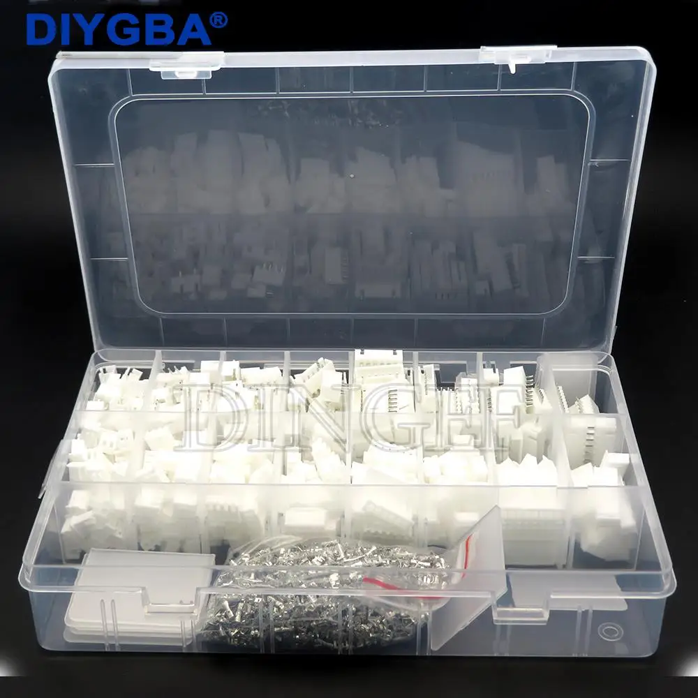 1330 قطعة xh2.54 2.5 مللي متر 2/3/4/5/6/7/8/10 دبوس الإسكان ذكر أنثى دبوس رئيس موصل قابس مهايئ مجموعة متوافق تماما JST-XHP #1