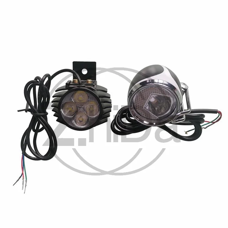 Electric Scooter Small Headlight & Horn Switch Assembly, DV Front Light Replacement Part For E‑Bike Mobility Pedal Scooter