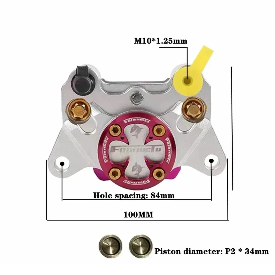 

New Motorcycle Brake Caliper Dual Piston Pump High-strength Aluminum Alloy 84mm Installation Made Mainland China for Motorcycles