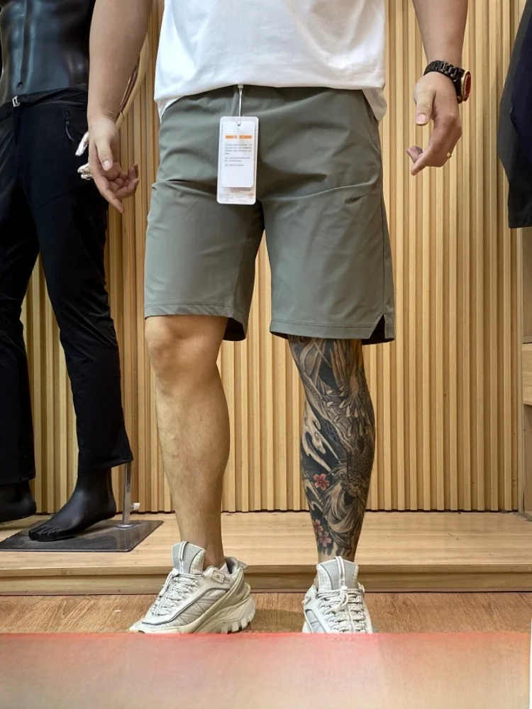 

Functional Laser-Pierced Breathable Sweat-Proof Summer Men's Outdoor Sports Casual Shorts Straight-Cut Nylon-Lycra Blend
