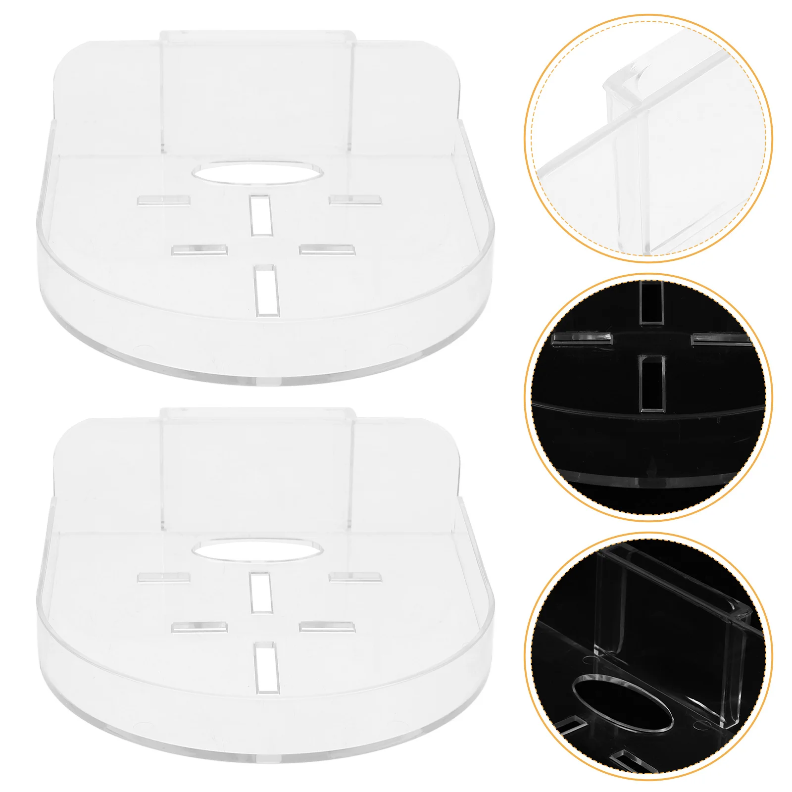 

2Pcs Security Camera Mount Bracket Floating Wall Tray for Baby Monitor Camera Stable Holder No Tools Needed Easy Install Clear