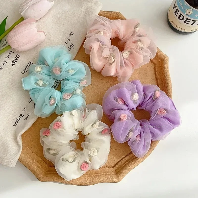 1pc-scrunchies-de-cabelo-em-organza-floral-elasticos-macios-em-cores-charmosas-para-penteados-diarios-femininos-acessorios-de-cabelo
