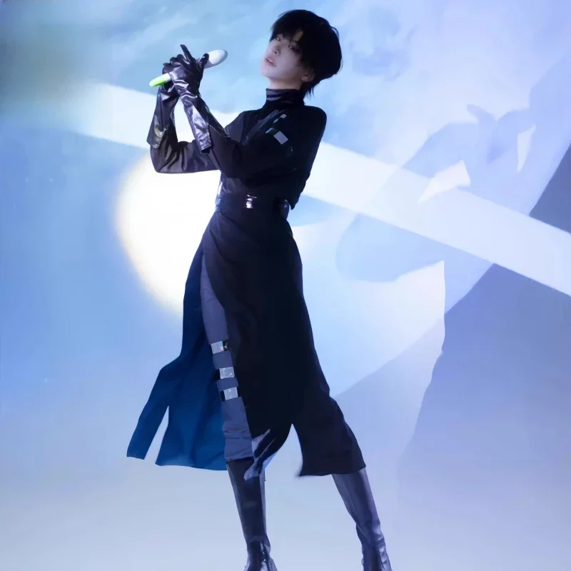 

Anime Alien Stage Ivan Cosplay Costume Black Uniform Mens Outfit Performance Halloween Stage Fancy Party Clothes Adults Suit