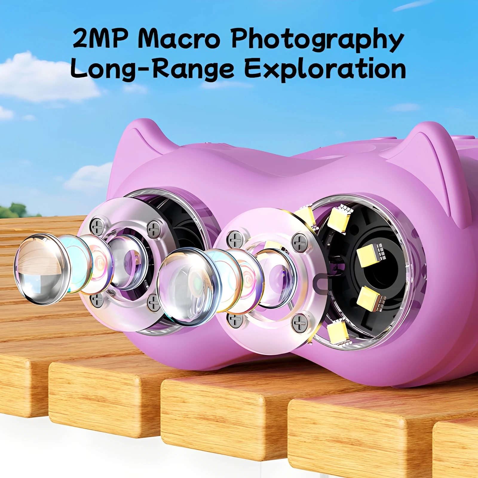 

Microscope and Telescope 2 in 1Children's optical educational toys 2MP HD Camera Microscope 1000x magnification birthday Gifts