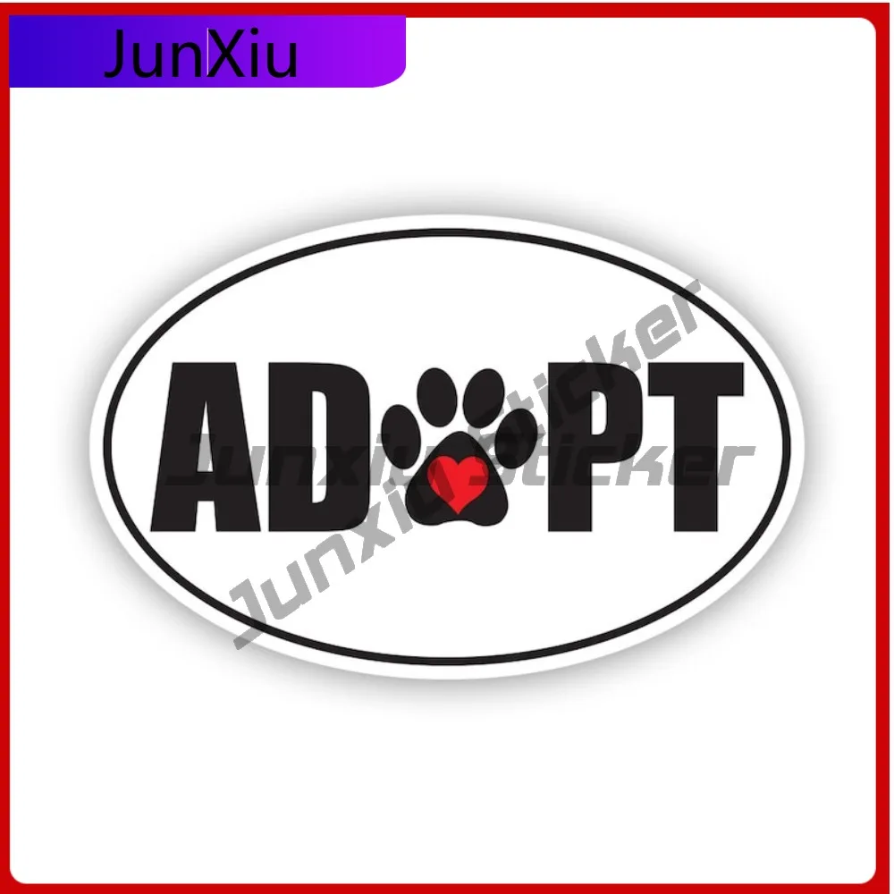 

Oval Adopt Paw Sticker Creative Decals Love Rescue Canine Dog Cat Pets Animal Lover Auto Decor Car Sticker Vinyl Decal