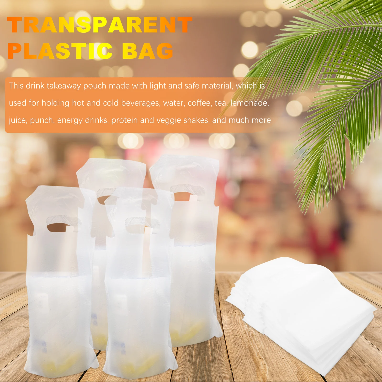 Water Bottles Coffee Drink Bag Package Bags Juice Takeout Single Cup Transparent