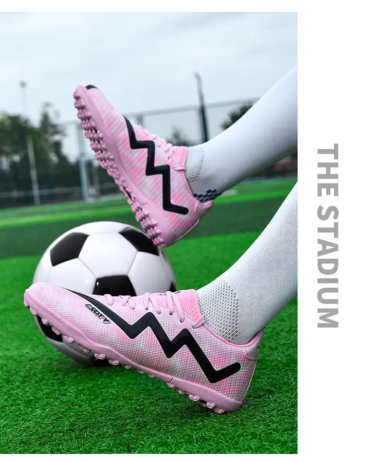 Original Marke blau Herren profession elle Fußballs chuhe Rasen rutsch feste Fußballs chuhe für Männer Schnürung Low Cut Fußball Turnschuhe männlich – Detail 28