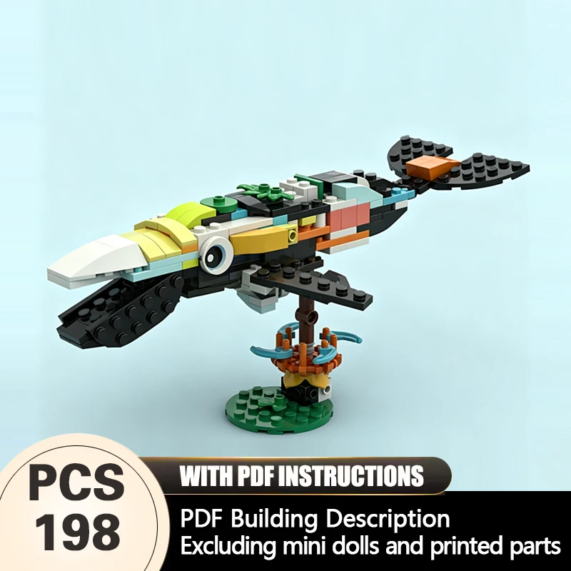Creators Animal Series Model MOC Building Bricks Large Whale Modular Technology Gifts Holiday Assemble Toys Suit Display