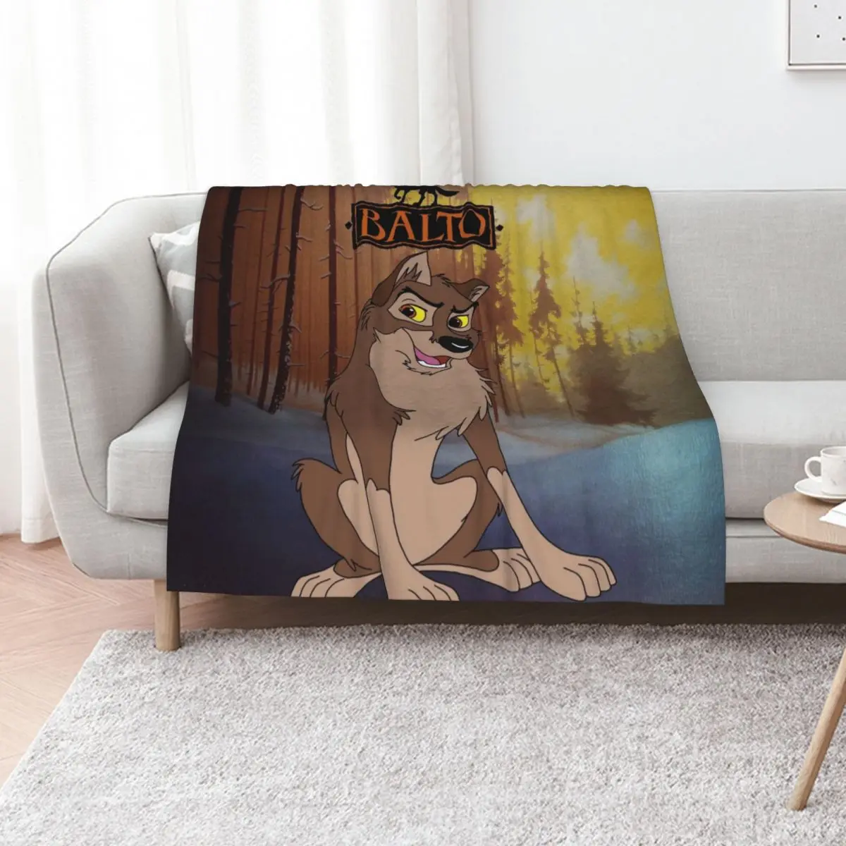 Balto In The Wilderness Throw Blanket Custom Nap valentine gift ideas christmas gifts Hair Soft Plaid Blankets
