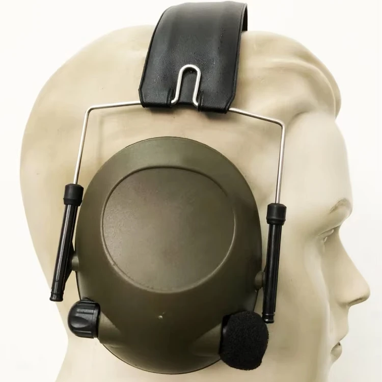 

Tactical Sports Ear Muffs Microphone Wireless Headphones ABS Smart Electronic Hearing Protector for Shooting Hunting Silicone
