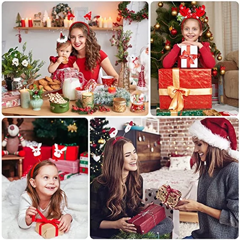 1-15 قطعة عيد الميلاد Headbands ثلج الرنة قرون سانتا تصميم هيرباند السنة الجديدة إكسسوارات الشعر هدايا عيد الميلاد كابينة تصوير