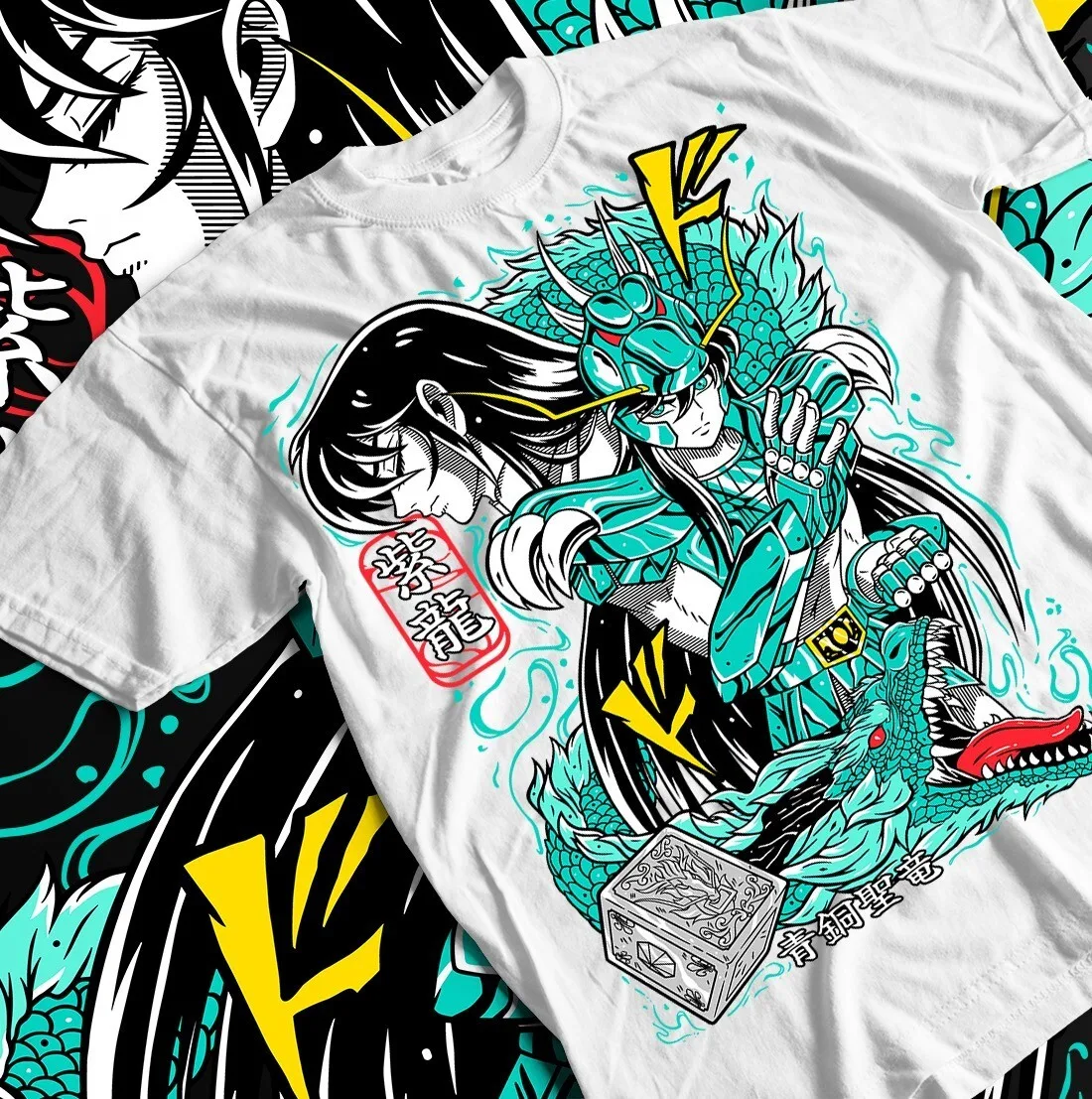 Dragon Shiryu T-shirt, knights of the zodiac tee, manga anime shirt, unisex