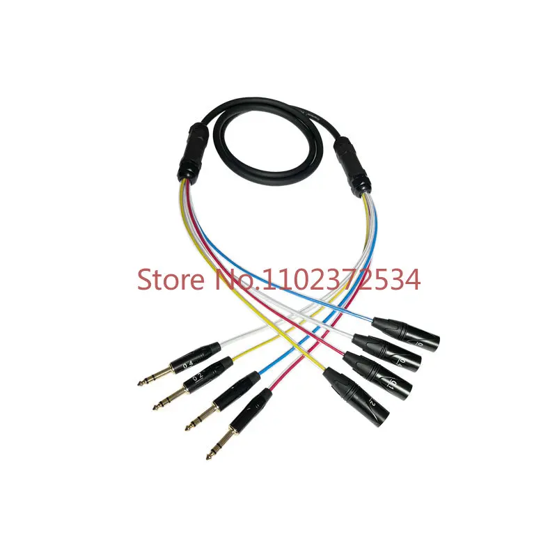 Multicore to 6.35 audio cable four four way two eight eight core 12 way microphone cable multi-channel instrument signal cable