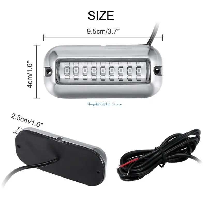 T3LF 보트 내비게이션 라이트 50W 27 LED 수중 폰툰 해양 보트 트랜섬 라이트 IP68 방수 LED 선박 빔 라이트