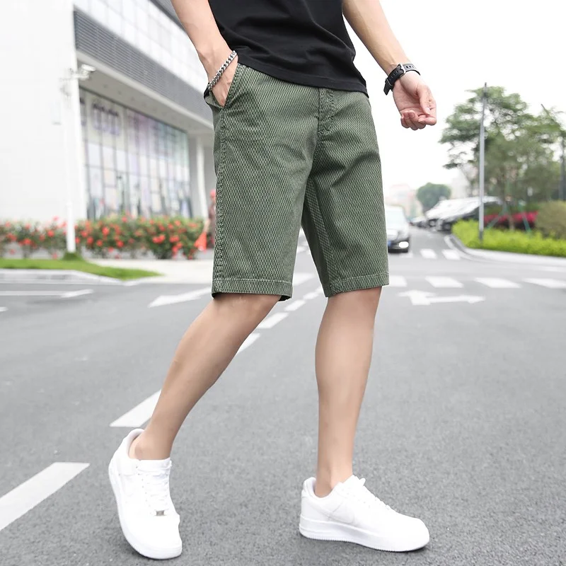 Fashion Zipper Button All-match Straight Casual Shorts Men's Clothing 2024 Summer New Loose Korean Solid Color Knee Shorts