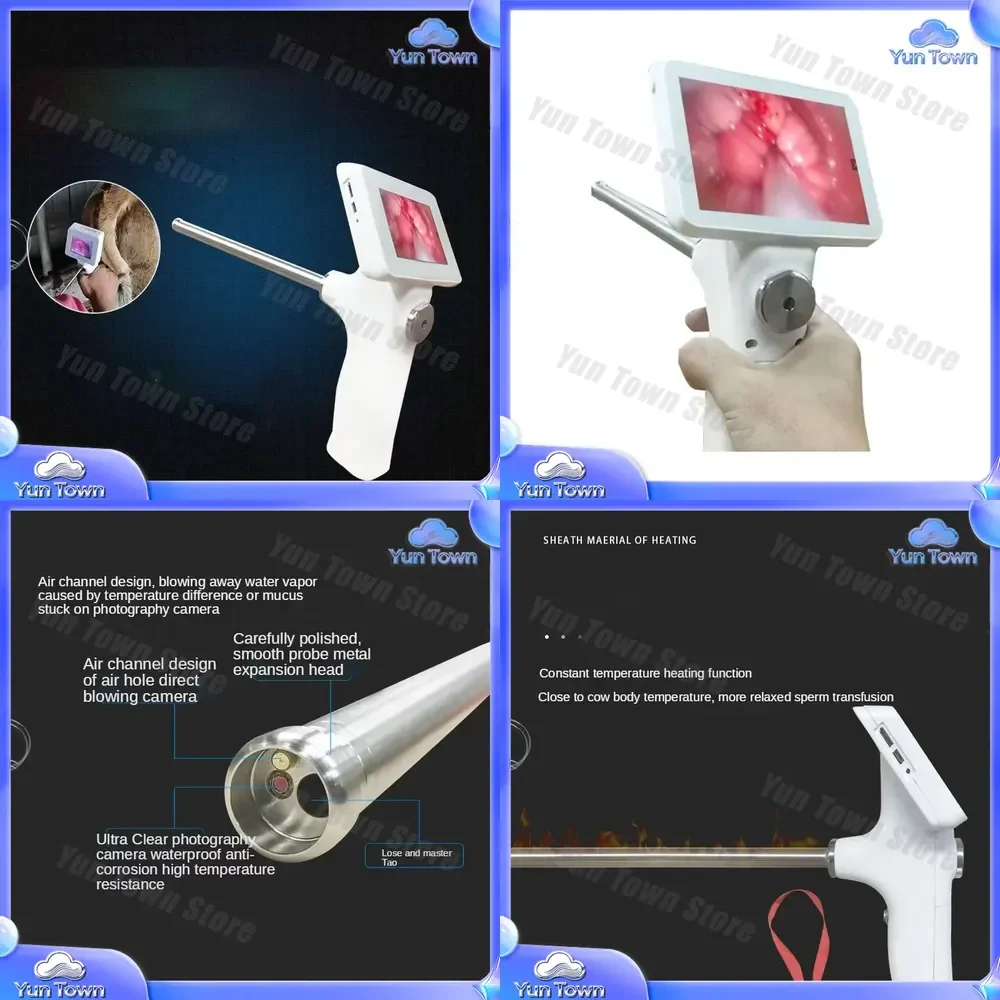Visual Endoscope for Artificial Insemination in Cows Horses Cattle Farm Veterinary Breeding Injection Kit Animal Reproduction