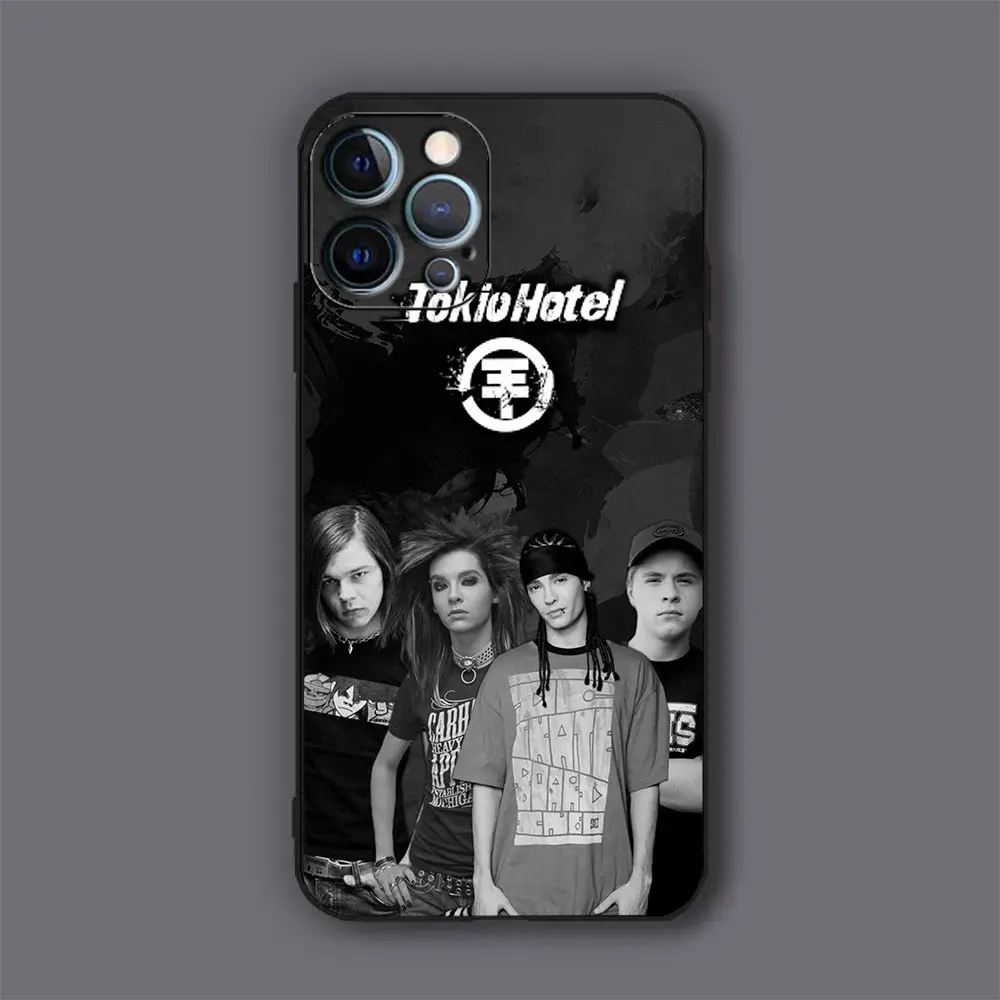 Tom Bill Kaulitz Tokio Hotel For iPhone 11 Case For iPhone 12 13 Mini 14 15 Pro Max Cases 8 7 Plus X XS XR SE Cqoue Black Cover