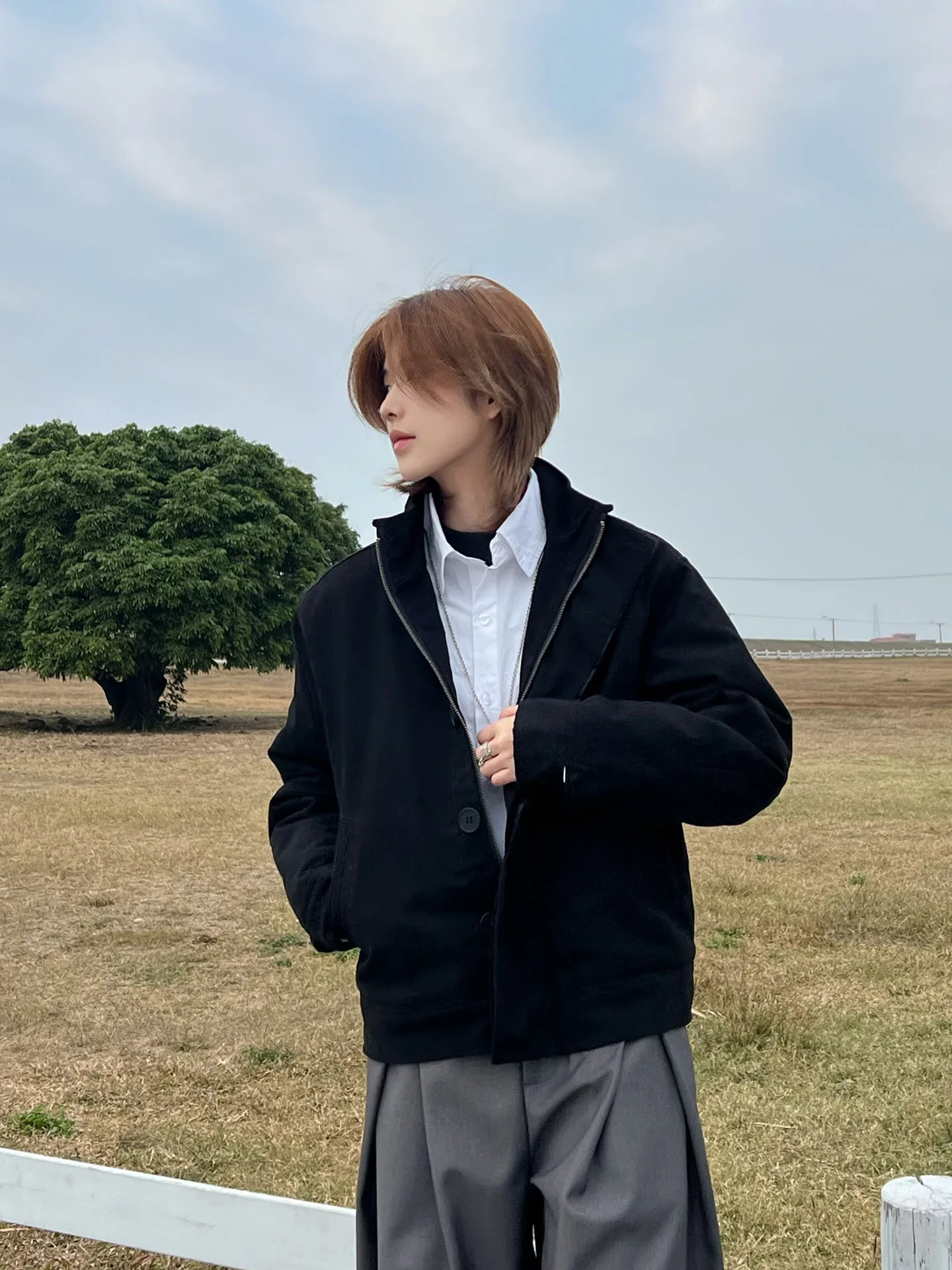 

Cleanfit Ja ort Fce Lined Color Bla Cotton Jaet Simple Design Winter Outerwear for Young Women Commute Sle