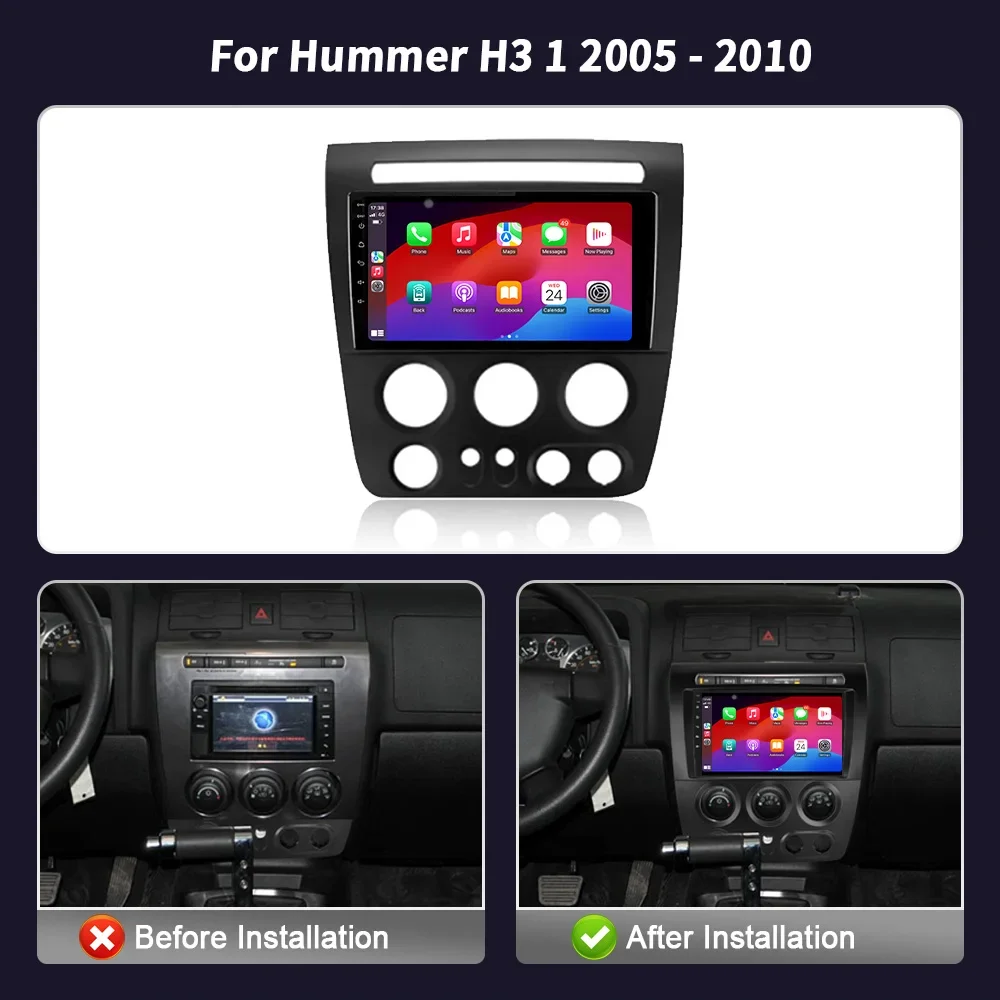 QLED Screen For Hummer H3 1 2005 - 2010  Stereo Multimedia Car Player Head Unit GPS Navigation Stereo Radio apple CarPlay