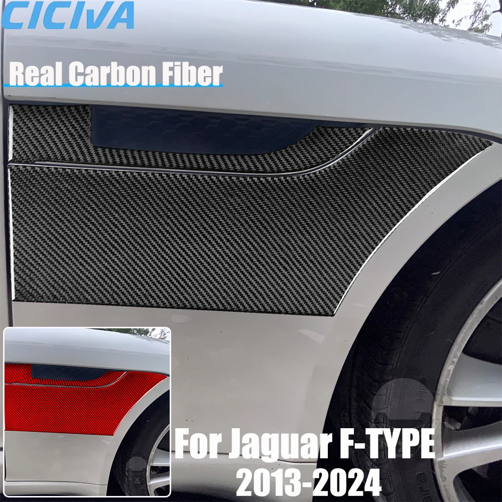 

Real Carbon Fiber Car Accessories Side Fender Trim Cover Soft Sticker For Jaguar F-type 2013 2014 15 16 17 18 19 20 21 22 23 24