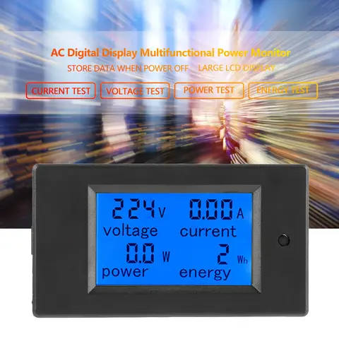 전류 측정기 전력 모니터 PEACEFAIR PZEM-061 LCD 전압 전류 전력 에너지 측정기 전압계 전류계 100A AC80-260V + CT