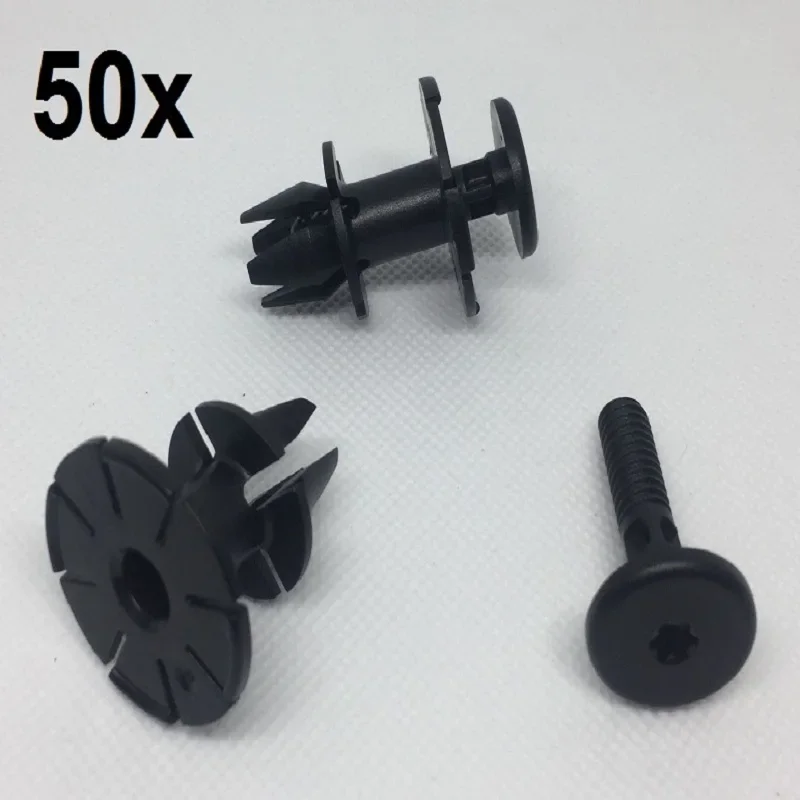 

50x For BMW Side Skirt Clips & Sill Moulding Trim Plastic Bolt / Pin & Spacer Kit