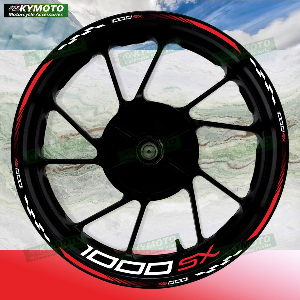 For 1000SX 1000 SX motorcycle accessories 17 inch front and rear wheel decals hub reflective rim stripe sticker decoration