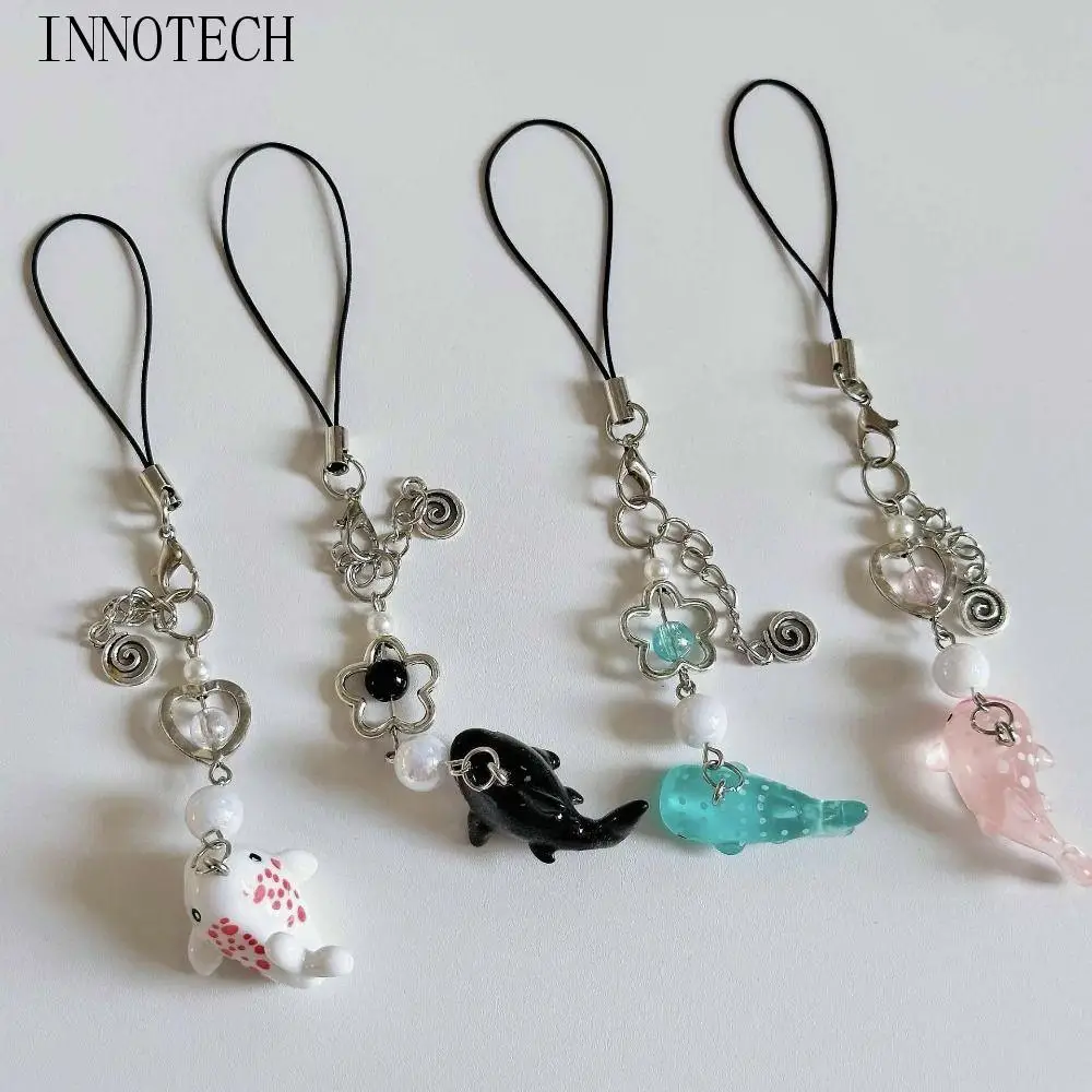 

Цепочка для мобильного телефона на тему океана, брелок из бисера с морскими животными, подвеска для телефона в виде акулы, ремешок для мобильного телефона, ремешок для телефона ручной работы