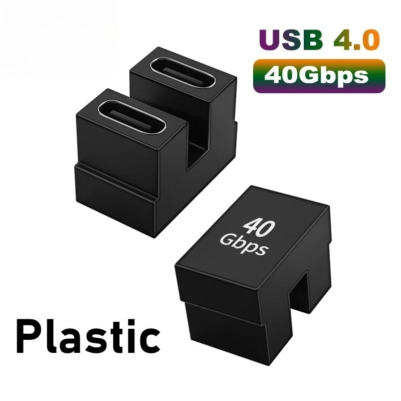 USB4.0 40Gbps OTG Type-C 90 graden adapter mannelijke naar vrouwelijke connector verlengstuk voor snelle oplading en gegevensoverdracht 8K 4K videokabel