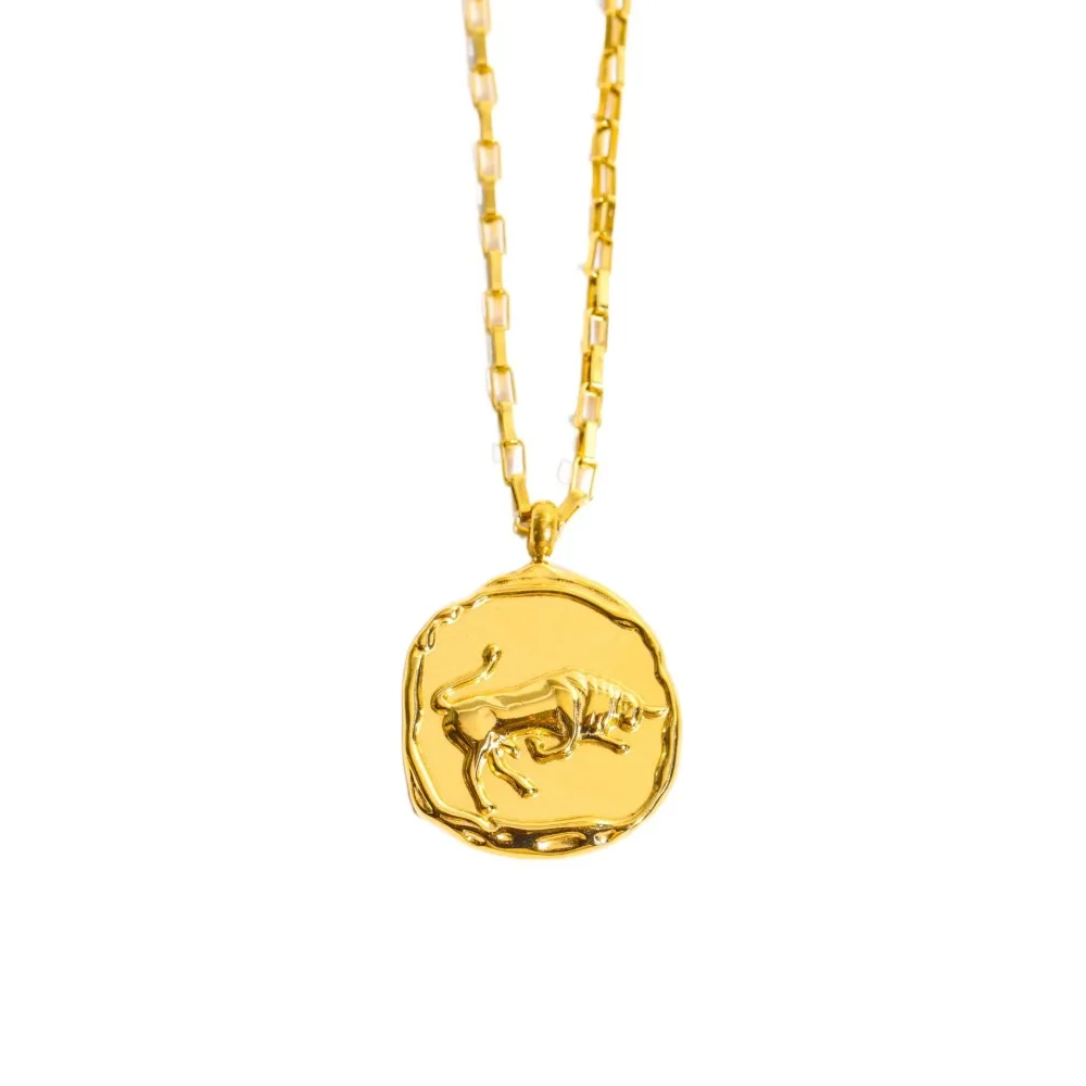 

Light Luxury 12 Constellation Necklace Pendant Neck Jewelry Collarbone Chain Women Bohemian Titanium Steel
