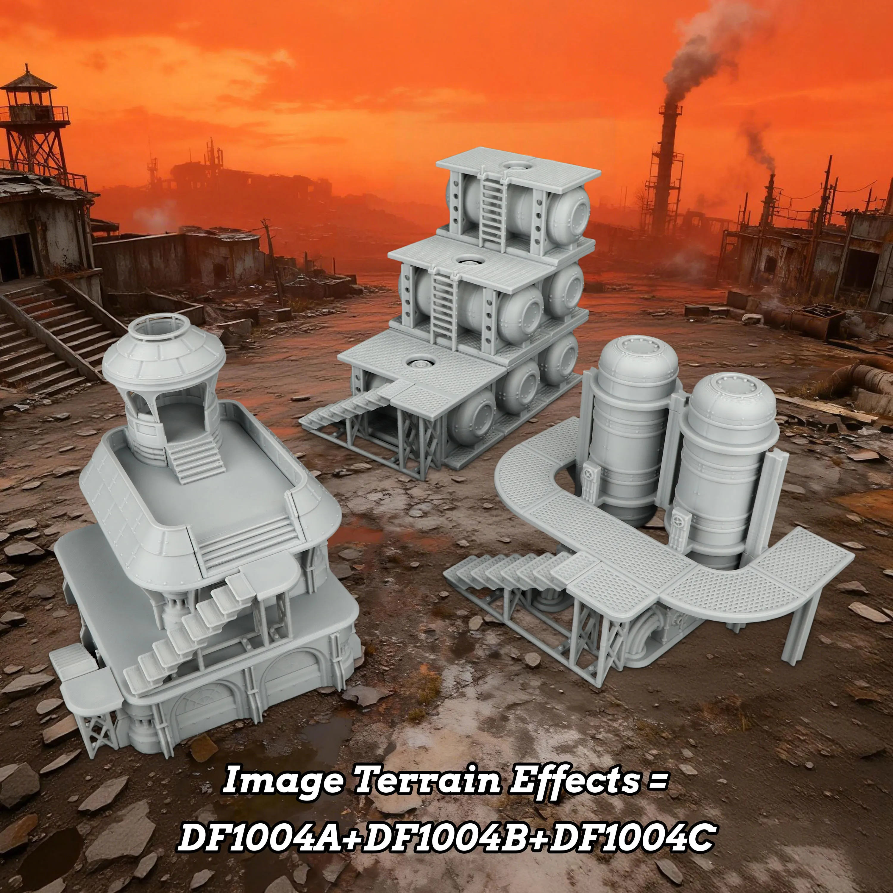 Sci-Fi Industrial Miniature Terrain Set - Tabletop RPG Adventures, Smooth Assembly