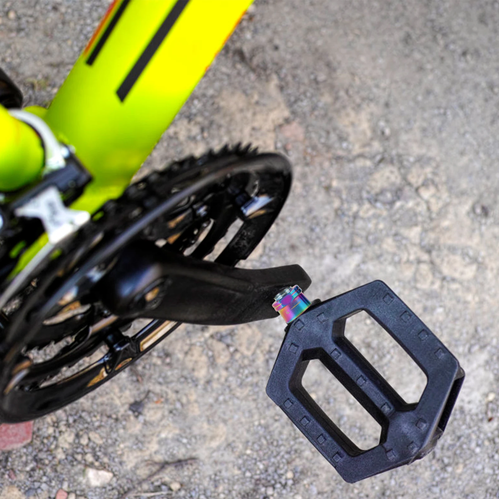 

2 Pcs Pedal Extender Sturdy Aluminum Alloy Wear resistant Bicycle Part Professional Adapter Extended Axle Colorful Design