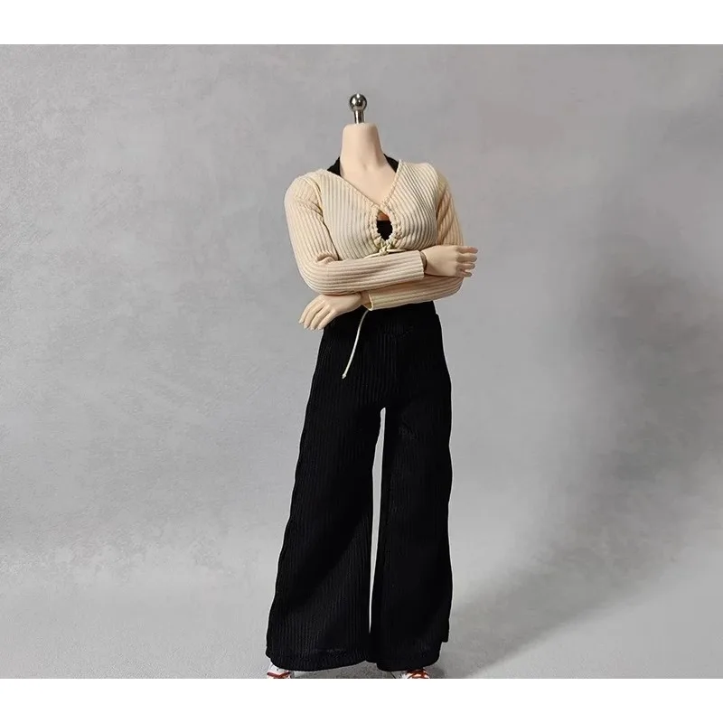 

DF070 1/6 Scale Female Hobbies Casual Clothes Model Two Piece Wide Leg Pants Set for 12inch Action Figures Body Accessories
