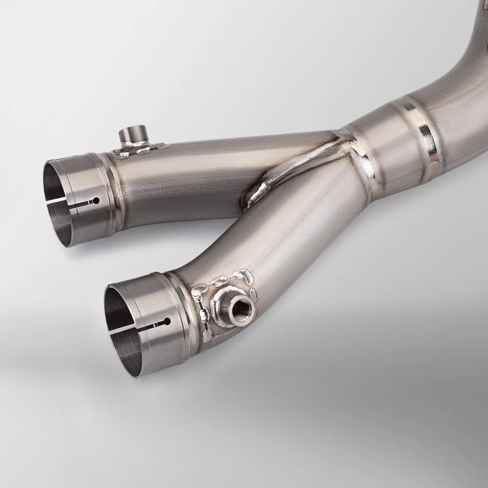 Titanium Middle Pipe Exhaust System For YZF R1 2015-2023 Performance Mid Link Tube Racing Header Slip On
